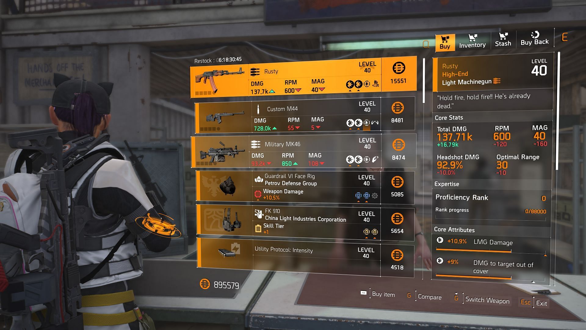 The Division 2 vendor at the Campus (Image via Sportskeeda Gaming || Ubisoft)